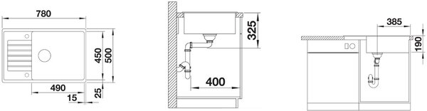 Blanco Zia XL 6 S Compact granitový dřez 78x50 cm antracitová 523273
