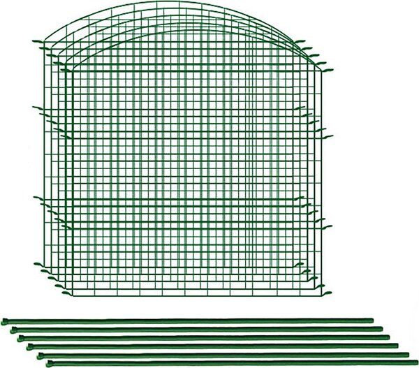 Oplocení jezírka s obloukem – cca 390 x 78,5 cm – tmavě zelené