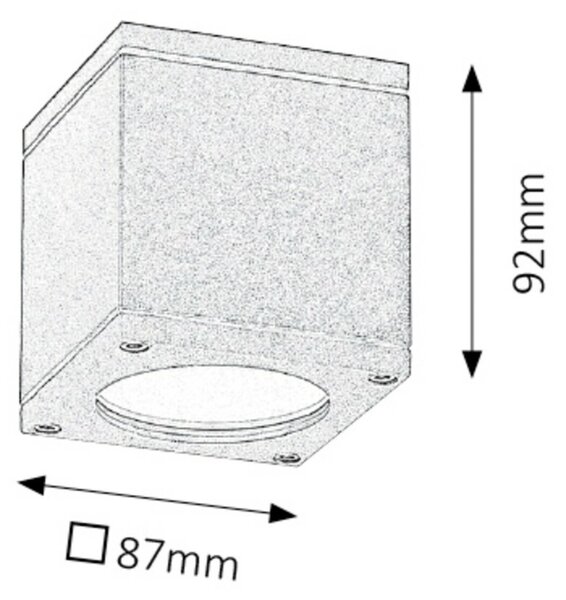 Rabalux venkovní stropní svítidlo Akron GU10 1x MAX 35W antracitová IP54 8149
