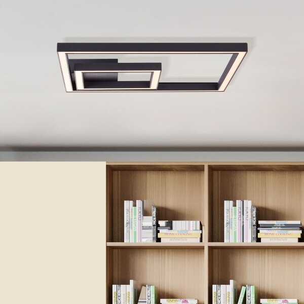Brilliant - LED Stropní svítidlo QUON LED/24W/230V 3000K 40x40 cm černá
