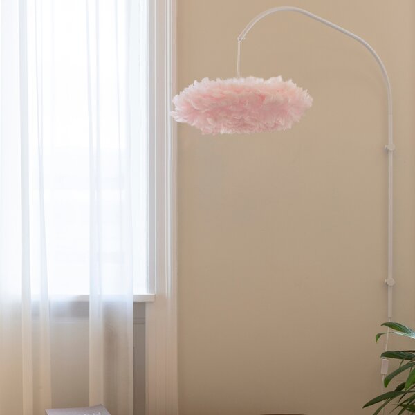 Umage Světle růžové závěsné stínidlo Eos Esther z pravých husích per 52 cm