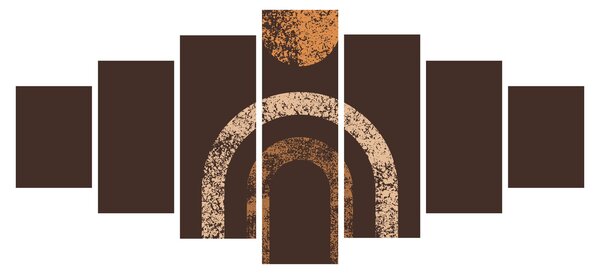 Obraz - Oranžové oblouky N⁰1 (210x100 cm)
