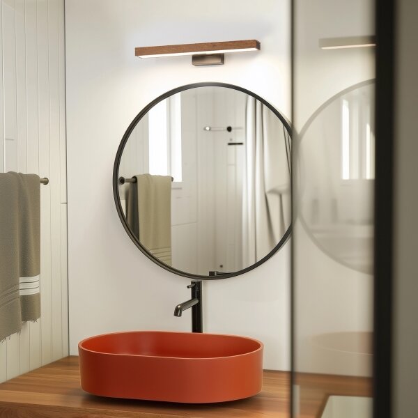 Brilagi-LED Koupelnové osvětlení zrcadla WOODY MIRROR LED/8W/230V IP44 dub/černá