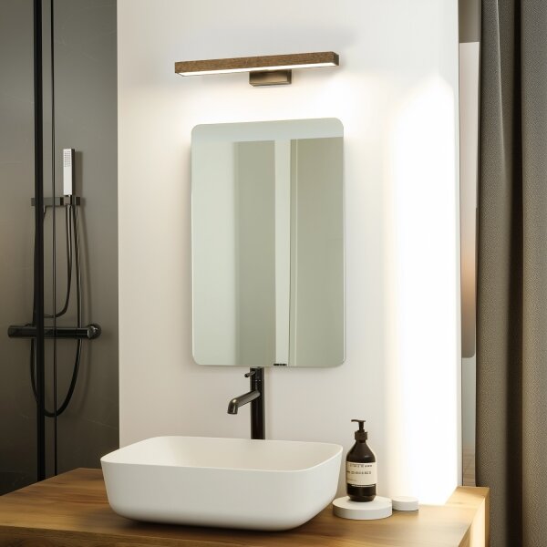 Brilagi-LED Koupelnové osvětlení zrcadla WOODY MIRROR LED/8W/230V IP44 dub/černá