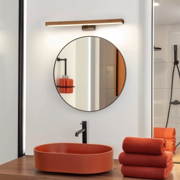 Brilagi-LED Koupelnové osvětlení zrcadla WOODY MIRROR LED/12W/230V IP44 dub/čern