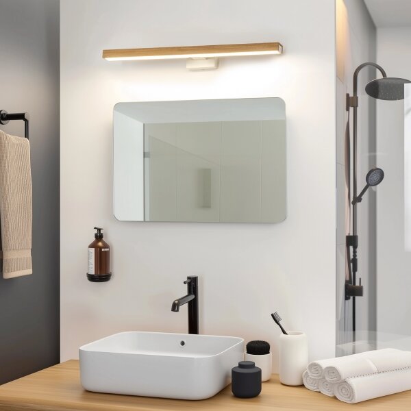 Brilagi-LED Koupelnové osvětlení zrcadla WOODY MIRROR LED/12W/230V IP44 dub/bílá