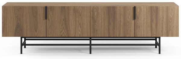 Marckeric Hnědý TV stolek Eldia 200 x 35 cm s dubovým dekorem