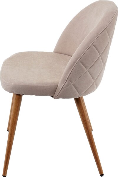 Sada 4 jídelních židlí HWC-D53, kuchyňská židle, retro design 50. let, látka/textil béžová barva