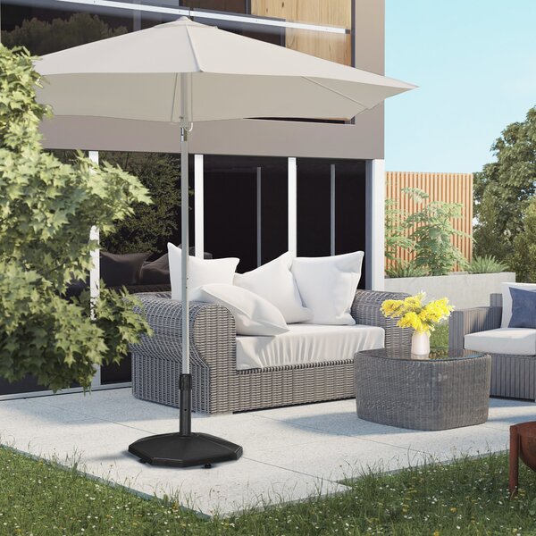 Stojan na slunečník Outsunny 18 kg, základna pro slunečníky průměr Ø 34/38/48 mm, stojan na zahradu, balkon, plněný cementem, černý | Aosom