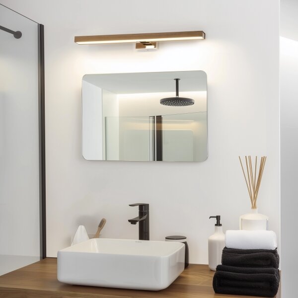 Brilagi-LED Koupelnové osvětlení zrcadla WOODY MIRROR LED/12W/230V IP44 dub/chro