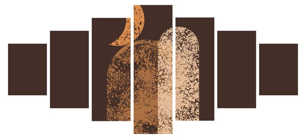 Obraz - Oranžové oblouky N⁰2 (210x100 cm)