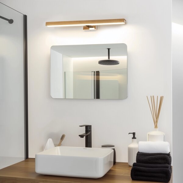 Brilagi-LED Koupelnové osvětlení zrcadla WOODY MIRROR LED/12W/230V IP44 dub/chro