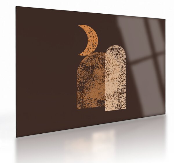 Skleněný obraz - Oranžové oblouky N⁰2 (70x50 cm)