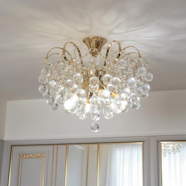 Brilagi - Přisazený lustr CRYSTAL 6xE14/60W/230V zlatá