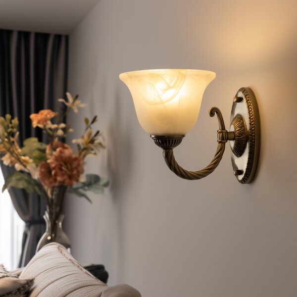Brilagi - Nástěnná lampa CLASSIC 1xE27/60W/230V mosaz