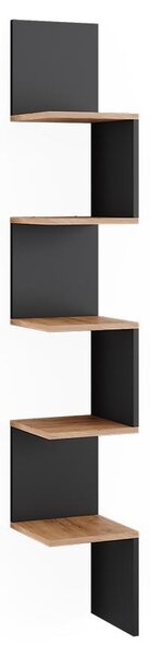 Rohová police Vicco Paolo Antracit 28 x 175.4 cm s 5 přihrádkami, Model 52093