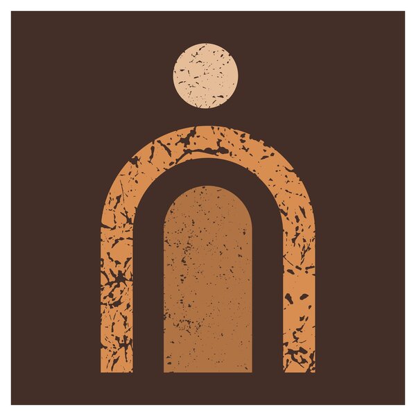 Obraz - Oranžové oblouky N⁰3 (30x30 cm)
