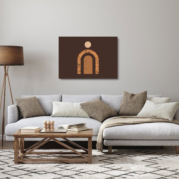 Skleněný obraz - Oranžové oblouky N⁰3 (70x50 cm)