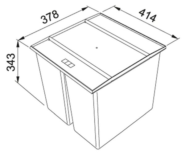 Franke EasySort odpadkové koše 29 l černá-červená 121.0494.182