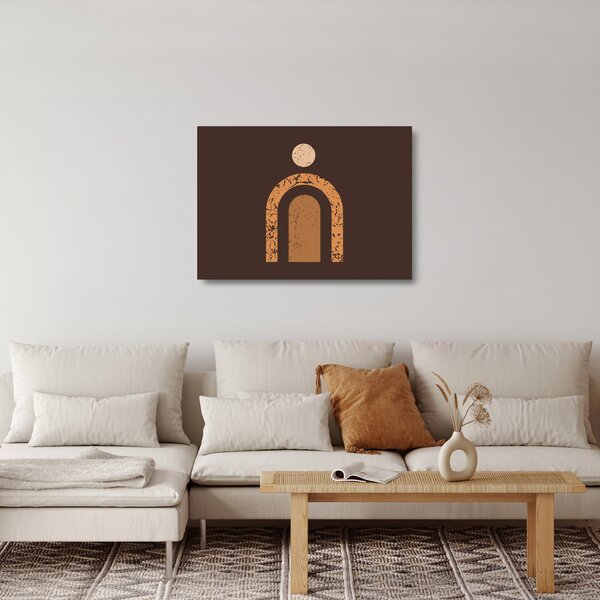 Skleněný obraz - Oranžové oblouky N⁰3 (70x50 cm)