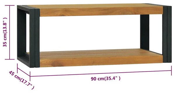 Koupelnová skříňka 90 x 45 x 35 cm masivní teakové dřevo 338231
