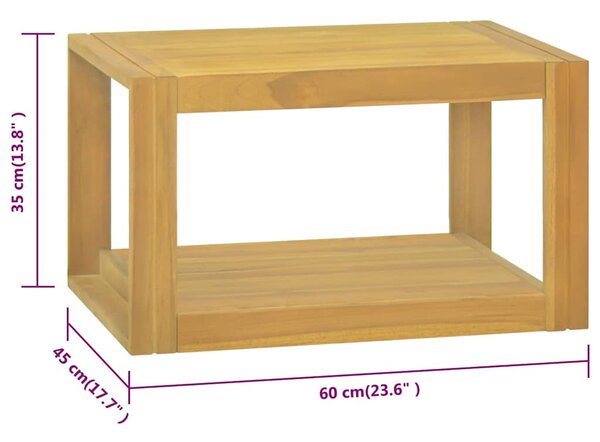 Nástěnná koupelnová skříňka 60 x 45 x 35 cm masivní teak 338234