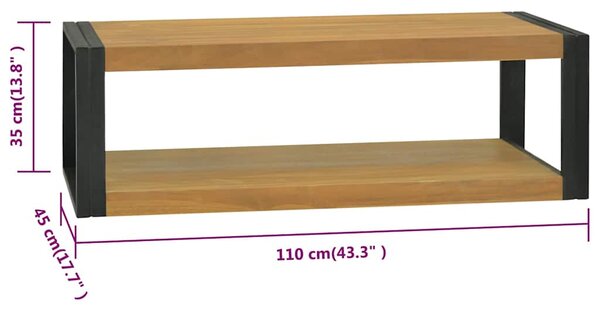 Koupelnová skříňka 120 x 45 x 35 cm masivní teakové dřevo 338232