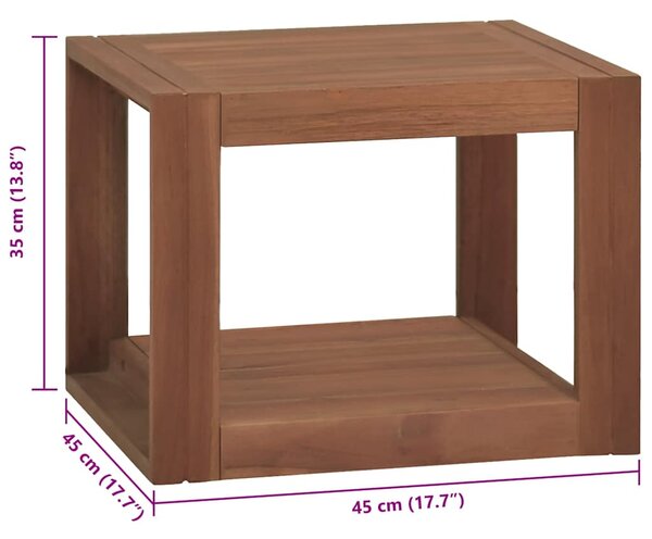 Nástěnná koupelnová skříňka 45 x 45 x 35 cm masivní teak 338233