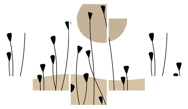 Obraz - Grafická louka N⁰2 (125x70 cm)