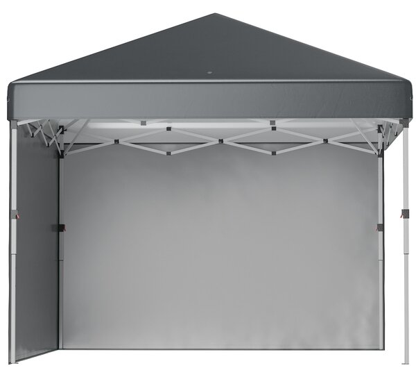 Pavilion Outsunny 3x3m, voděodolný stabilní zimní skládací pavilion s 2 bočními stěnami, UV ochrana 30+, sklopný párty stan s taškou, zahradní pavilio