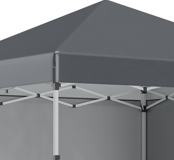 Pavilion Outsunny 3x3m, voděodolný stabilní zimní skládací pavilion s 2 bočními stěnami, UV ochrana 30+, sklopný párty stan s taškou, zahradní pavilio