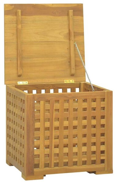 Úložný box na provazy 40 x 40 x 40 cm masivní teakové dřevo 338262