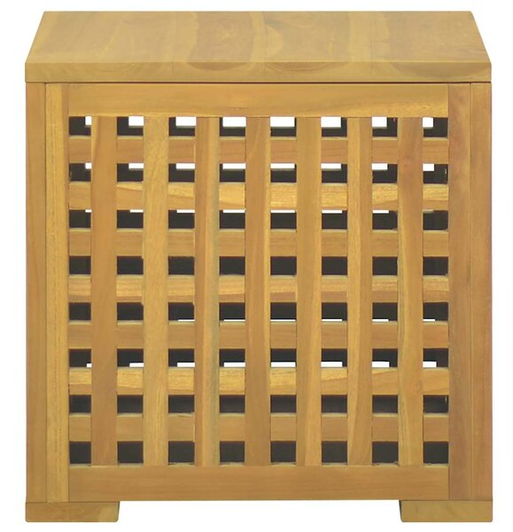 Úložný box na provazy 40 x 40 x 40 cm masivní teakové dřevo 338262