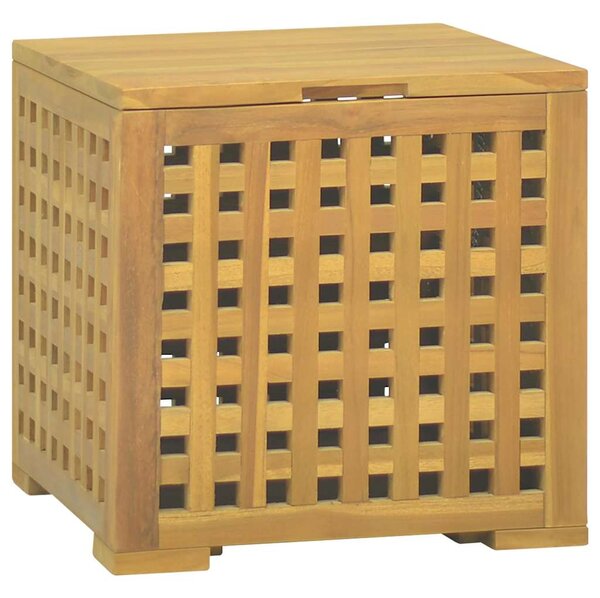Úložný box na provazy 40 x 40 x 40 cm masivní teakové dřevo 338262