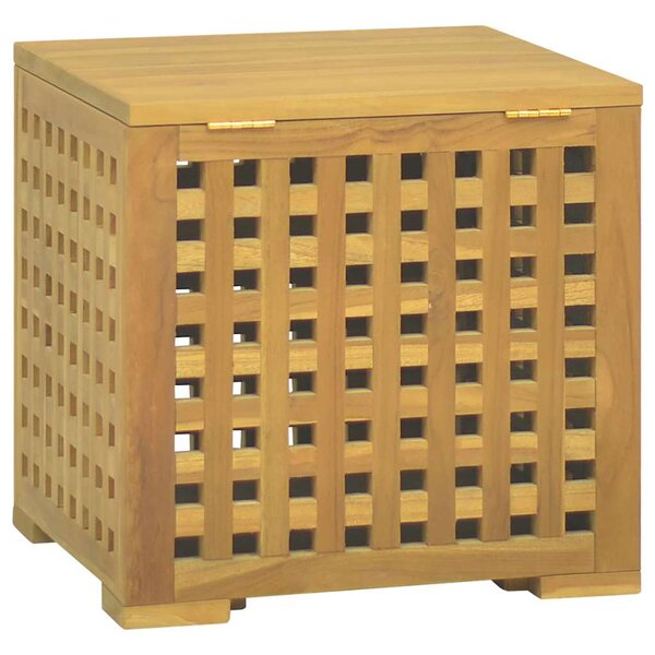 Úložný box na provazy 40 x 40 x 40 cm masivní teakové dřevo 338262