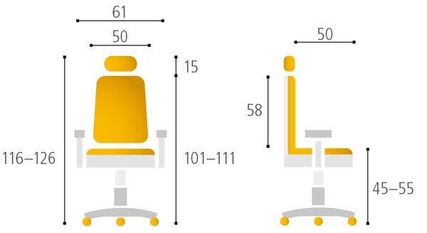 Office Pro Kancelářská židle Calypso XL SP1 Barva opěráku: 1111 černá