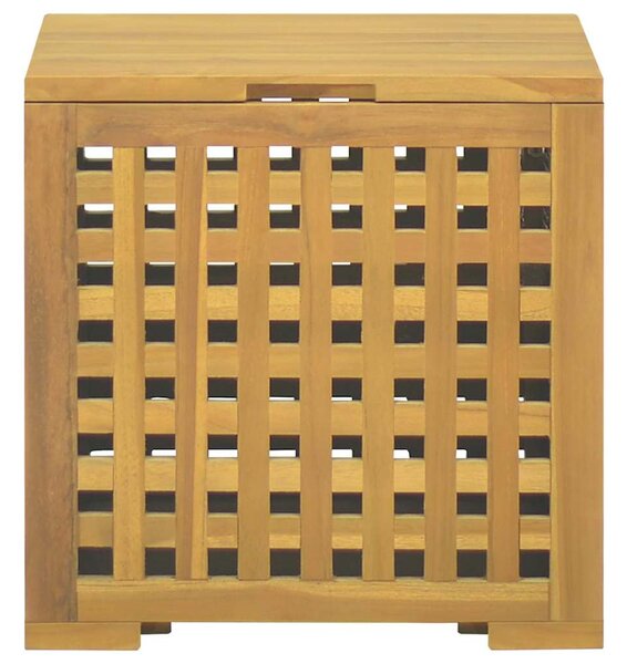 Úložný box na provazy 40 x 40 x 40 cm masivní teakové dřevo 338262