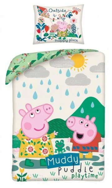 Sada povlečení prasátko Peppa 140 x 200 cm, vícebarevné