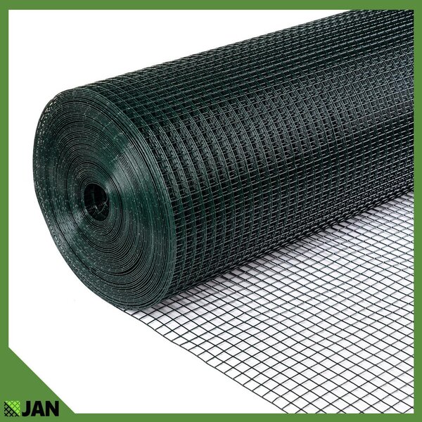 Drátěná síť pro voliéry – 16 x 16 x 1,2 mm – 25 m² – zelená – pletený plot