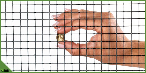 Drátěná síť pro voliéry – 16 x 16 x 1,2 mm – 25 m² – zelená – pletený plot