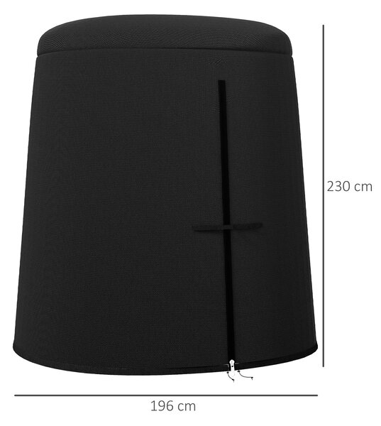 Ochranný kryt pro závěsné křeslo Outsunny, voděodolný s UV ochranou, tarpaulin pro závěsné basketové a houpací křeslo 300D Oxford Ø196 x 230H cm | Aos