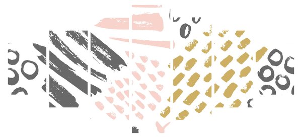 Obraz - Abstraktní tahy (210x100 cm)