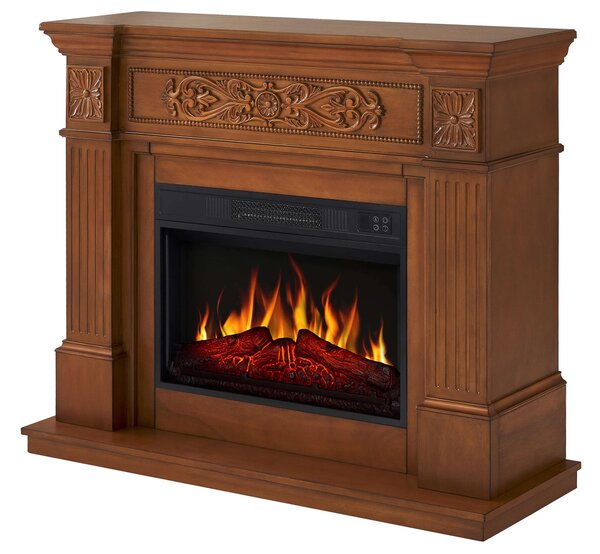 Elektrický krb ArtiFlame Toscana AF23S v dubovém provedení – volně stojící, LED plamen, topný výkon 1,8 kW, pro místnosti do 30 m², se zvukovým efektem