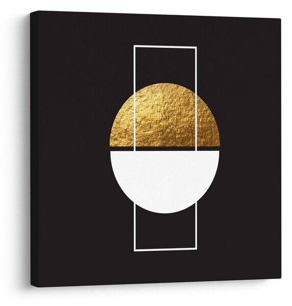 Obraz - Abstrakce zlatá a černá N⁰1 (30x30 cm)