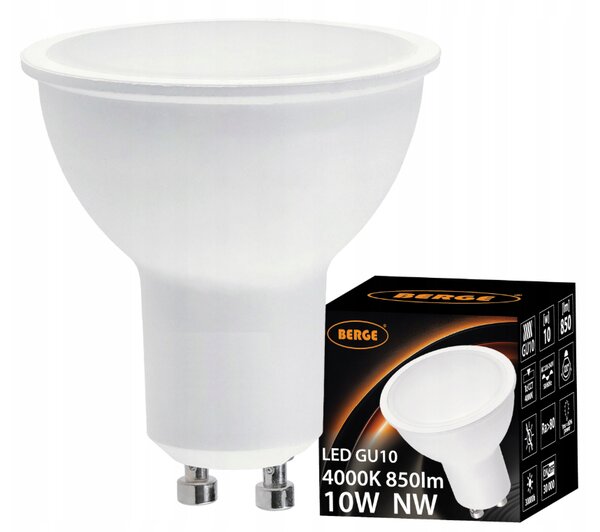 LED žárovka Gu10 10W 800lm neutrální bílá 4000K ECOLIGHT