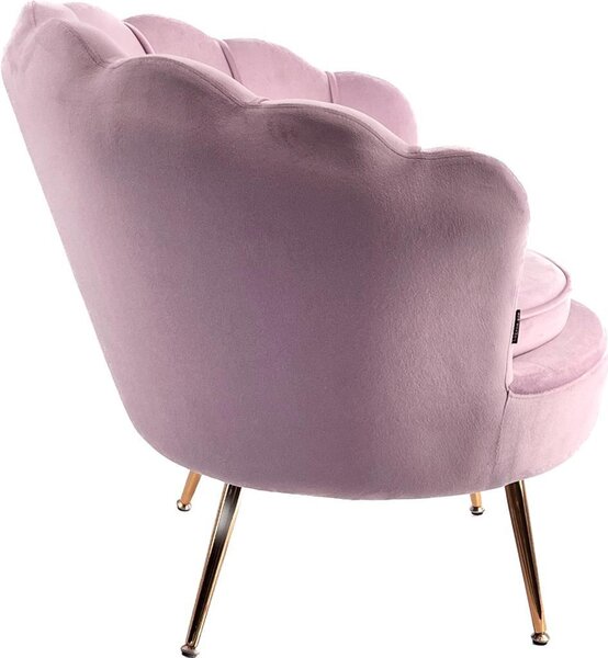 Sametová skořepina židle - Sametová čalouněná židle Ostatní barvy, Jídelna a obývací pokoj, Růžová, 74x72x74, moderní styl, glamour, pohodlí