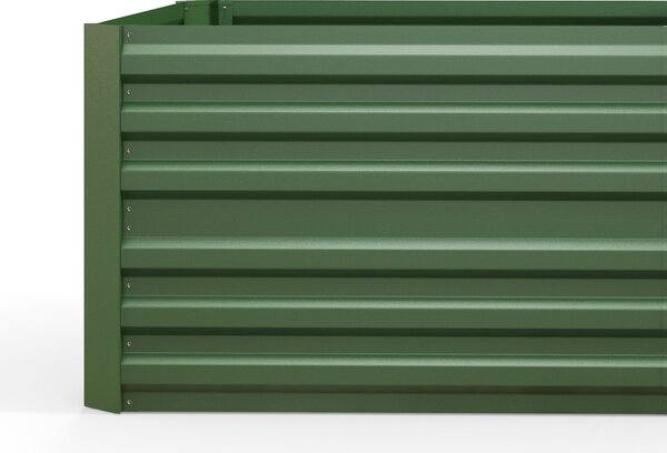 Vyvýšený zahradní záhon Outsunny z oceli, rostlinný záhon, studený rám, skládatelná nádoba na rostliny 180x90x60cm pro zahradu, balkon, terasu, zeleni
