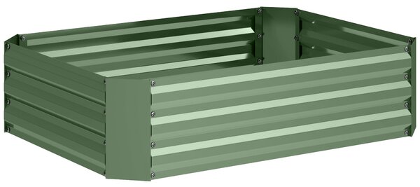 Vyvýšený záhon Outsunny z oceli, zahradní záhon s rámem, květinový box stohovatelný, plantážní box na zeleninu 120x90x30cm pro zahradní balkon, květin