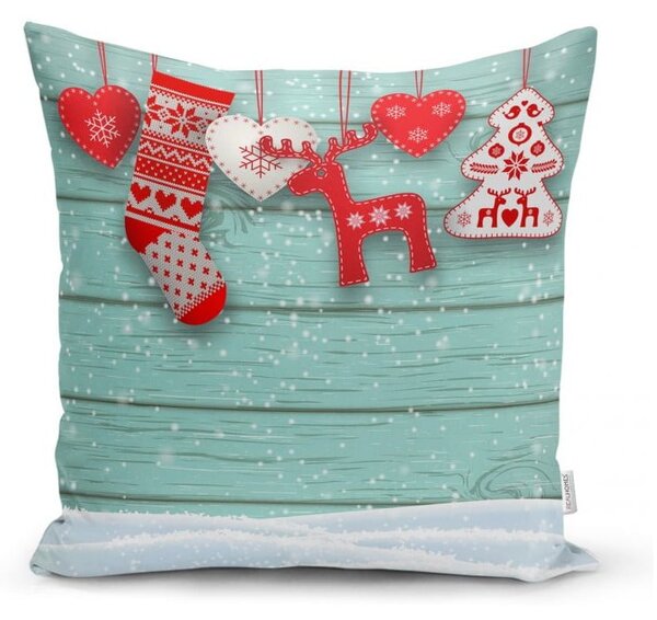 Sada 4 vánočních povlaků na polštář a běhounu na stůl Minimalist Cushion Covers Winter Wonderland