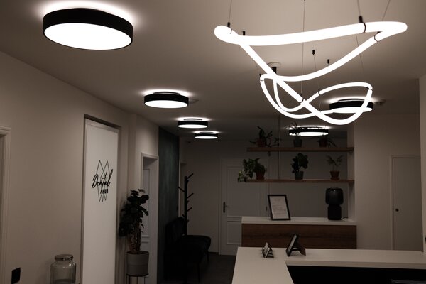 ACB Iluminacion Stropní LED svítidlo LISBOA 31,5W + 5W, ø 40 cm, CCT 3000-4000K Stmívání, řízení: ON/OFF, Barva materiálu: Bílá